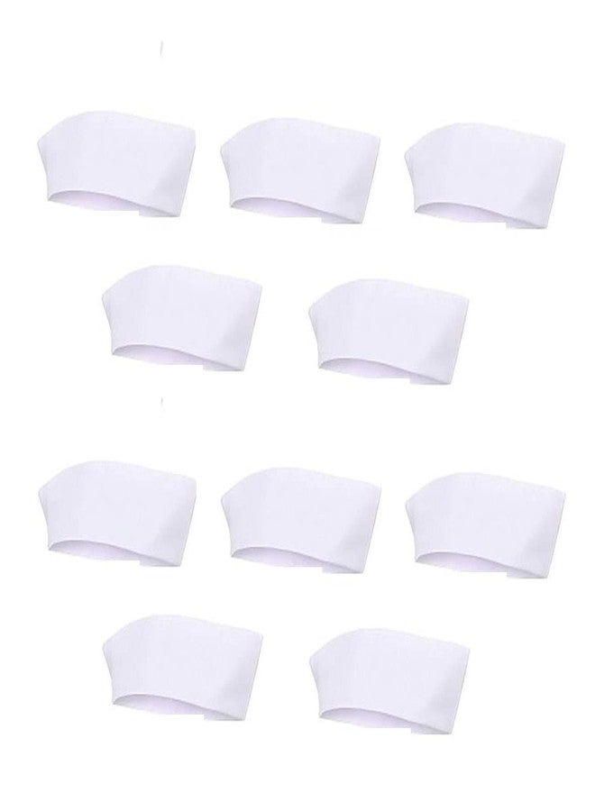 كاكو فانسي دريسيس قبعة نهرو بيضاء من البوليستر من كاكو، مناسبة للأولاد والبنات، للاحتفال بيوم الاستقلال/يوم الجمهورية - عبوة من 10 قطع - Image 1